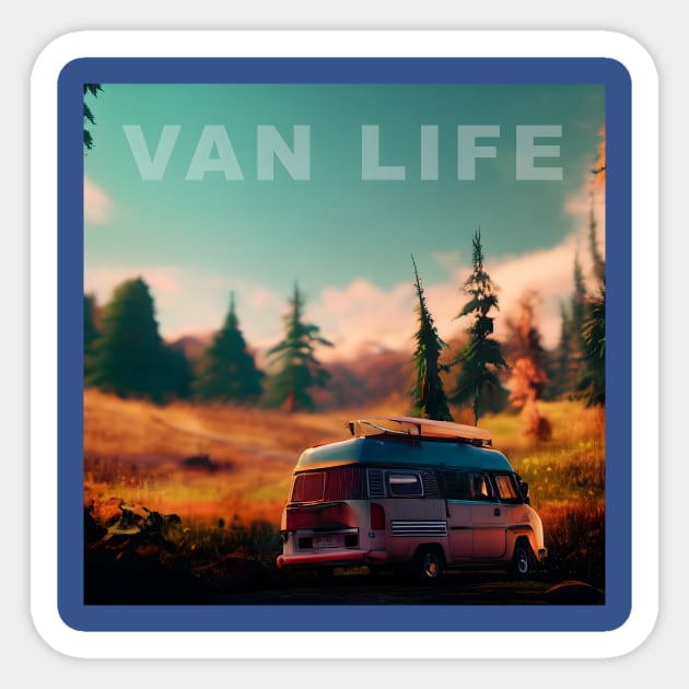 Van Life Camper RV Outdoors in Nature Sticker by Grassroots Green